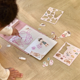 Little Dutch - Magnetisch Speelboek Rosa – Creatief Magnetenspel