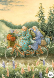 068 Op de tandem	- Inge Look - Ansichtkaart