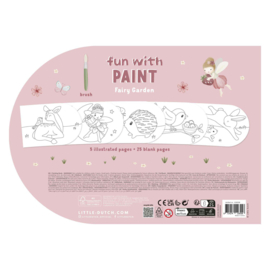 Little Dutch - Fairy Garden - Verfboek (inclusief penseel en 4 kleuren verf)