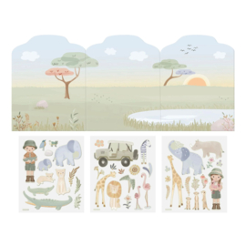 Little Dutch - Safari Friends - Stickerboek - Jim en Rosa