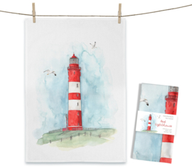 Maluu - Theedoek - Red Lighthouse - Rode Vuurtoren