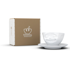 Fifty Eight Products - Tassen servies - Lachend - Laughing - Kop en schotel - 200 ml