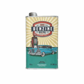 Chocansweets - Benzine Blik met Rum Caramel Likeur – Blauwe Oldtimer Design (45 cl, 14,9%)