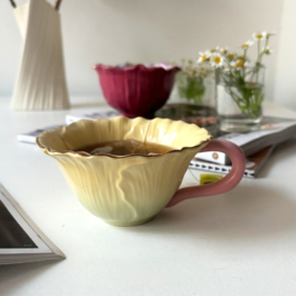 House of Disaster - Posy - Yellow Tea Cup - Gele Bloem Beker
