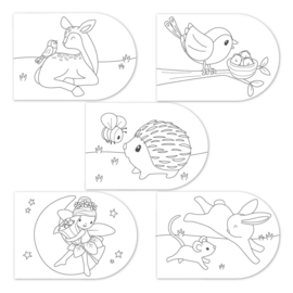 Little Dutch - Fairy Garden - Verfboek (inclusief penseel en 4 kleuren verf)