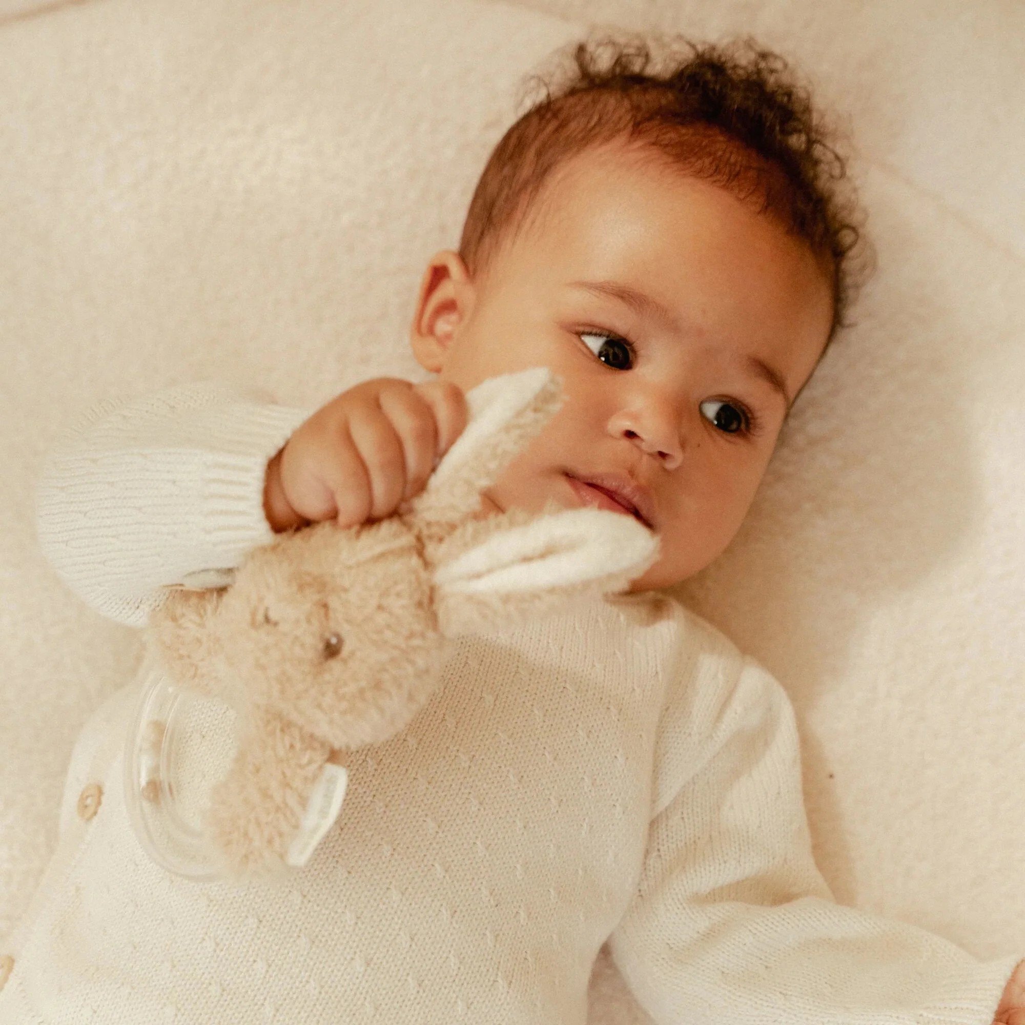 Little Dutch - Newborn Naturals - Baby Bunny - Ringrammelaar