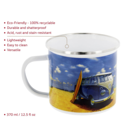 Brisa - Volkswagen VW T1 Bus - Emaille Mok - Beachlife/Veelkleurig