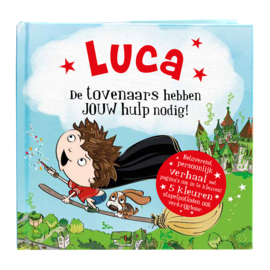 Luca de tovenaars hebben jouw hulp nodig! Gepersonaliseerd kinderboek met naam