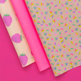 Vloeipapier – Strawberry - Bright Pink (50cm x 70cm)