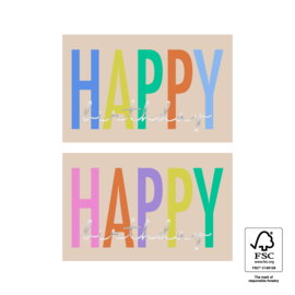 Cadeaustickers – Duo – Happy Birthday (per 10 stuks)