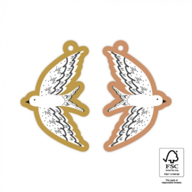 Cadeaulabel – Duo – Birds (per 2 stuks)