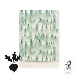 Cadeauzakje – X-mas - Winter Forest (17cm x 25cm)