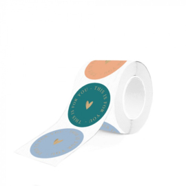 Cadeaustickers – ‘This is for you’ - Bright (mix van 10 stuks)