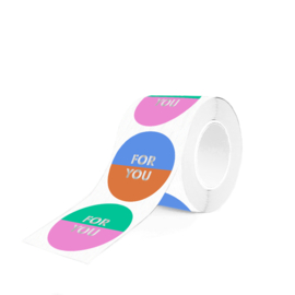 Cadeaustickers – Duo –'For You' (per 10 stuks)