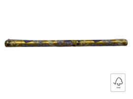 Cadeaupapier - Flower Field Gold Violet (30cm x 1m)