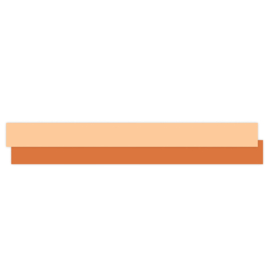 Cadeaulint - Uni Misty Orange – Binnenkant Deep Orange (10mm x 5m)