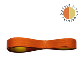 Cadeaulint - Uni Deep Orange – Binnenkant Misty Yellow (10mm x 5m)