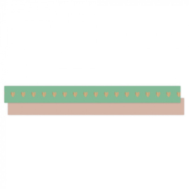 Cadeaulint - Heart Misty Green – Binnenkant Nude (10mm x 5m)