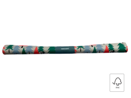 Cadeaupapier - X-mas/Tree Graphic - Achterkant Blue (30cm x 1m)