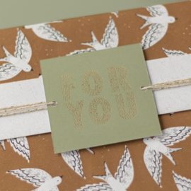 Cadeaulabel - Duo - 'For You' (per 2 stuks)