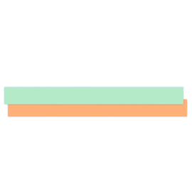 Cadeaulint - Uni Pastel Mint – Binnenkant Orange (10mm x 5m)