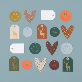 Cadeaulabel – Multi – Smiley (per 4 stuks)