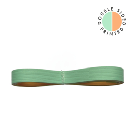 Cadeaulint - Uni Pastel Mint – Binnenkant Orange (10mm x 5m)