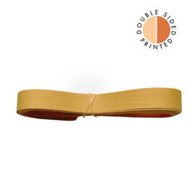 Cadeaulint - Uni Misty Orange – Binnenkant Deep Orange (10mm x 5m)