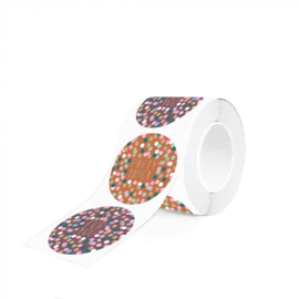 Cadeaustickers – Duo – Confetti ‘For You’ – Warm (per 10 stuks)