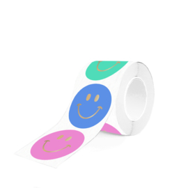Cadeaustickers – Multi – Smiley Gold – Intense (mix van 10 stuks)
