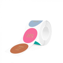 Cadeaustickers – Multi – Tekst Modern’ – Intense (mix van 8 stuks)