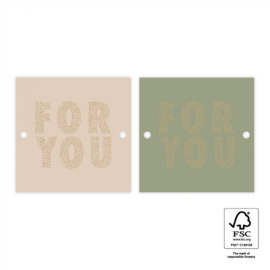 Cadeaulabel - Duo - 'For You' (per 2 stuks)