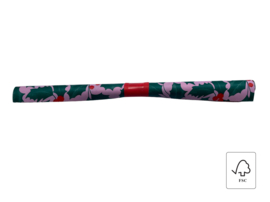 Cadeaupapier - X-mas/Holly Leaves - Achterkant Red (30cm x 1m)