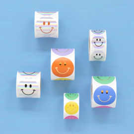 Cadeaustickers – Multi – Smiley Gold – Intense (mix van 10 stuks)