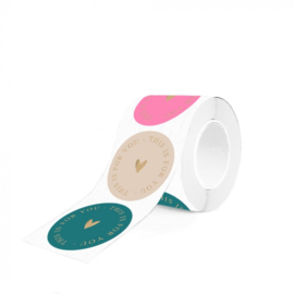 Cadeaustickers – ‘This is for you’ - Happy (mix van 10 stuks)