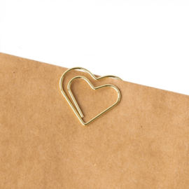 Clips - Heart - Gold (per 5 stuks)