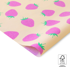 Vloeipapier – Strawberry - Bright Pink (50cm x 70cm)