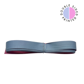 Cadeaulint - Uni Blue – Binnenkant Pink (10mm x 5m)