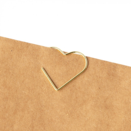 Clips - Heart - Gold (per 5 stuks)