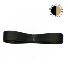 Cadeaulint - Black – Binnenkant Gold (10mm x 5m)