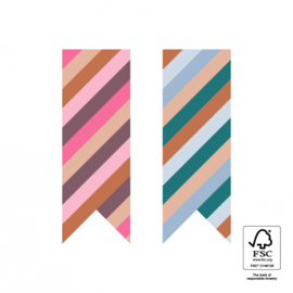 Cadeaustickers – Duo – Label Stripes (per 10 stuks)