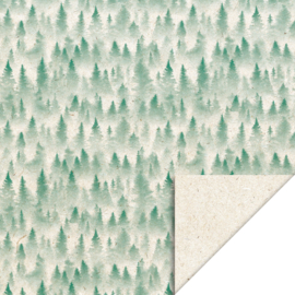 Cadeauzakje – X-mas - Winter Forest (17cm x 25cm)