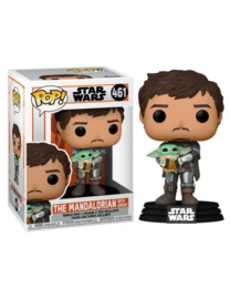 Funko POP! Star Wars The Mandalorian: The Mandalorian with Grogu #461