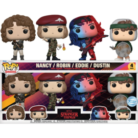 Funko POP! Stranger Things: Nancy / Robin / Eddie / Dustin (4 Pack) Special Edition