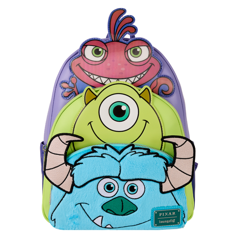 Loungefly Mini Backpack Disney Pixar Monsters Inc: Mike, Sulley en Randall