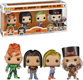 Funko POP! Dragon Ball: Android 16 / Android 17 / Android 18 / DR. Gero (4 Pack) Special Edition