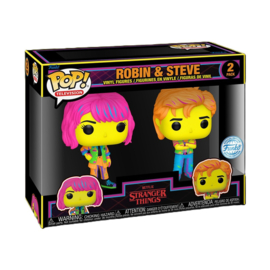 Funko POP! Stranger Things: Robin & Steve Blacklight (2 Pack) Special Edition