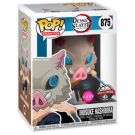 Funko POP! Demon Slayer: Inosuke Hashibira #875 Flocked Special Edition