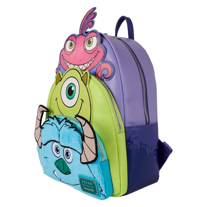 Loungefly Mini Backpack Disney Pixar Monsters Inc: Mike, Sulley en Randall