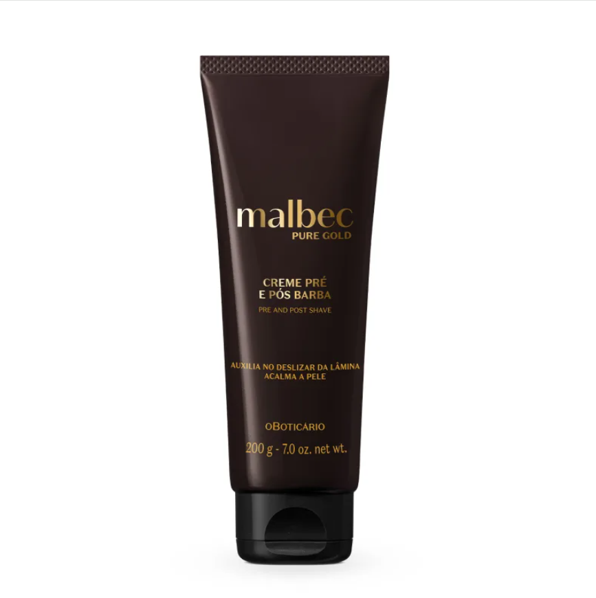 Creme Pré e Pós-Barba Malbec Pure Gold 200g